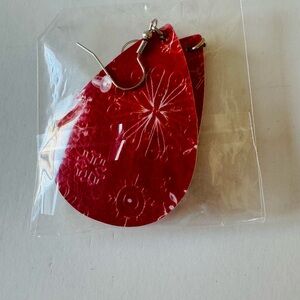 Red Teardrop Earrings